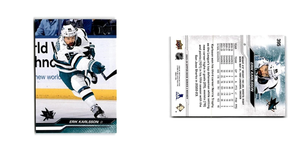 2023 Upper Deck Erik Karlsson San Jose Sharks #395