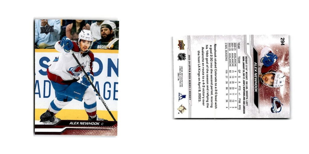 2023 Upper Deck Alex Newhook Colorado Avalanche #294