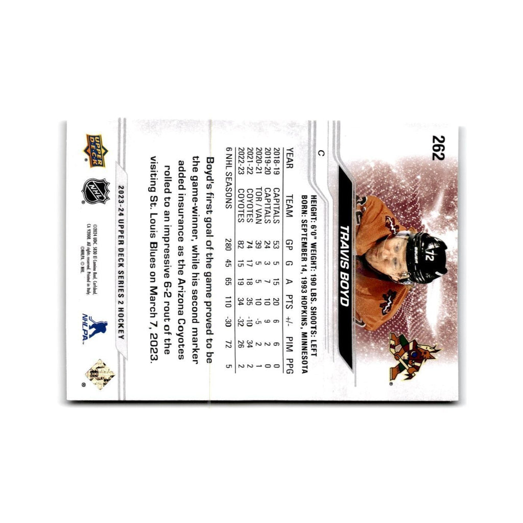 2023 Upper Deck Travis Boyd Arizona Coyotes #262