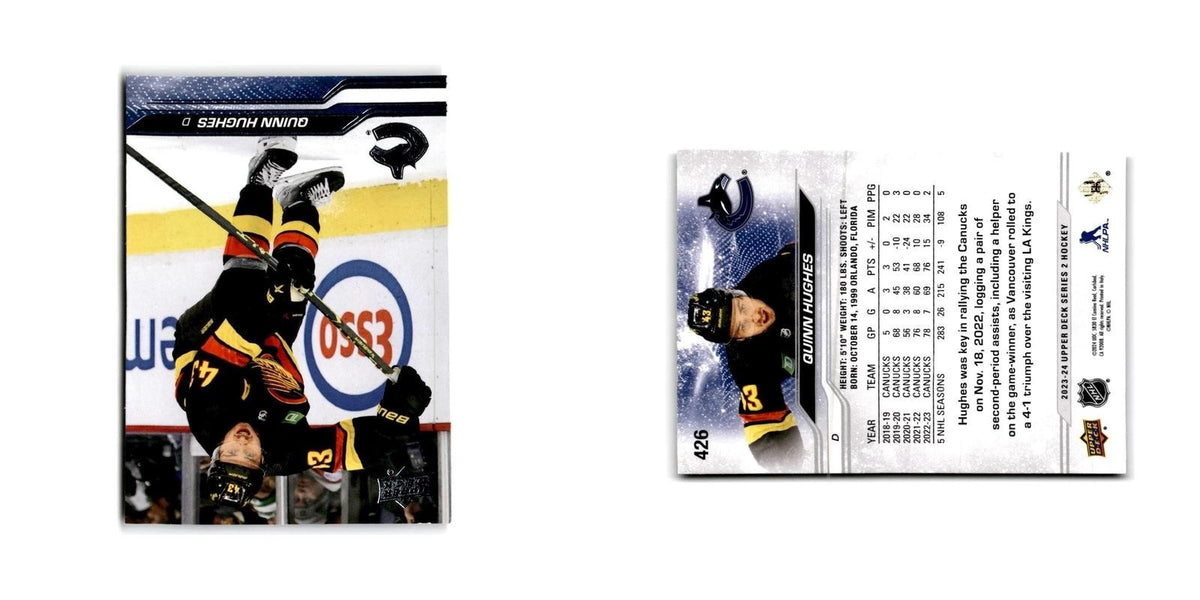 2023 Upper Deck Quinn Hughes Vancouver Canucks #426