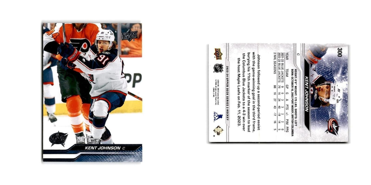 2023 Upper Deck Kent Johnson Columbus Blue Jackets #300
