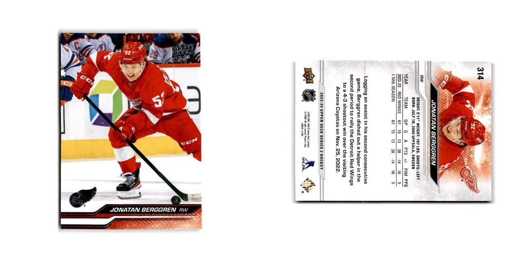 2023 Upper Deck Jonatan Berggren Detroit Red Wings #314