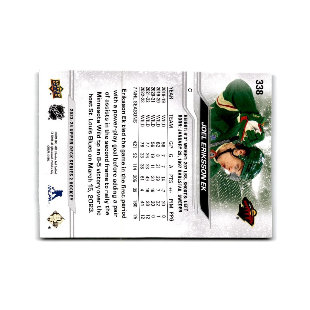 2023 Upper Deck Joel Eriksson Ek Minnesota Wild #338