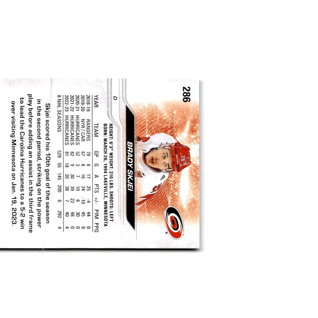 2023 Upper Deck Brady Skjei Carolina Hurricanes #286