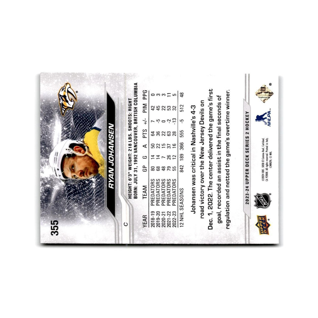2023 Upper Deck Ryan Johansen Nashville Predators #355