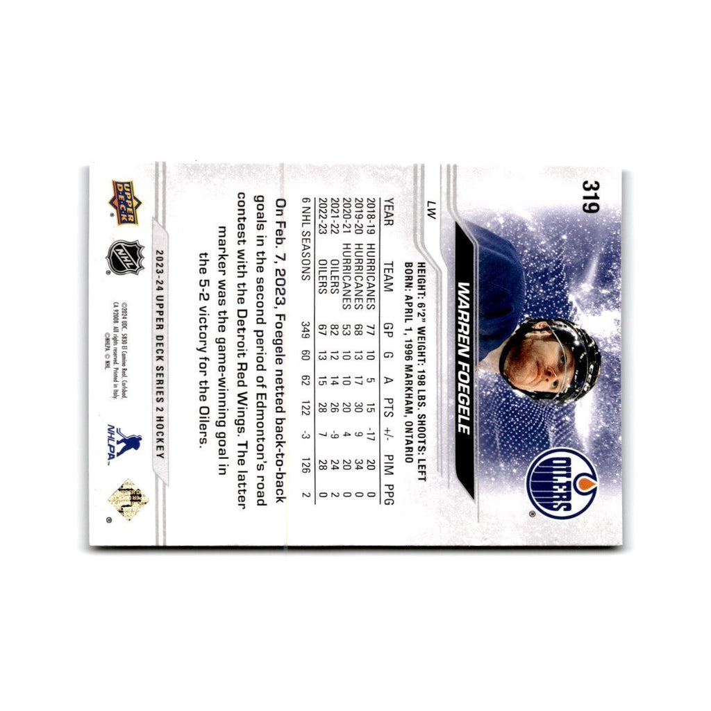 2023 Upper Deck Warren Foegele Edmonton Oilers #319