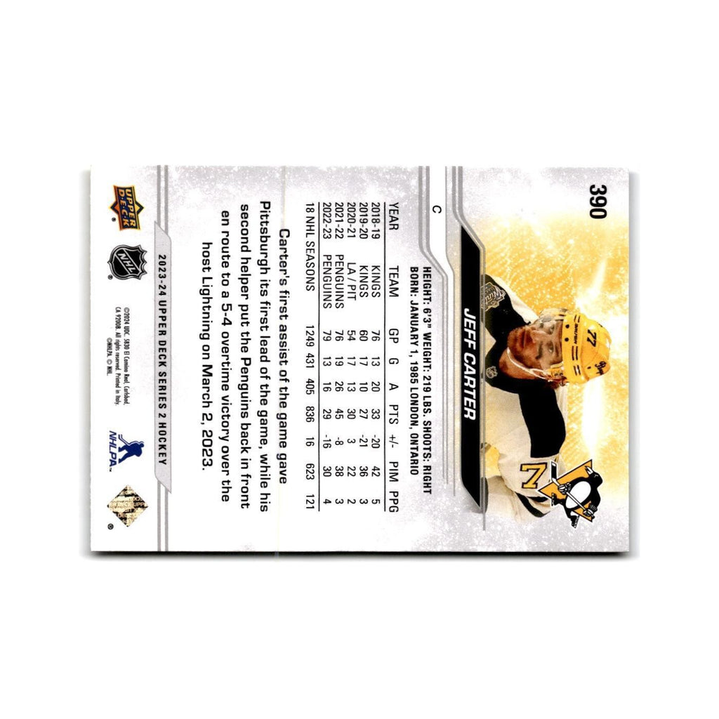 2023 Upper Deck Jeff Carter Pittsburgh Penguins #390