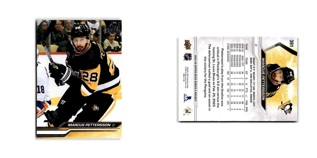 2023 Upper Deck Marcus Pettersson Pittsburgh Penguins #391