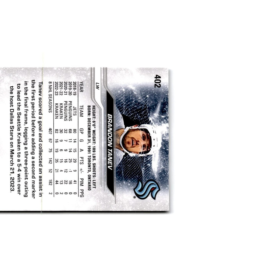 2023 Upper Deck Brandon Tanev Seattle Kraken #402