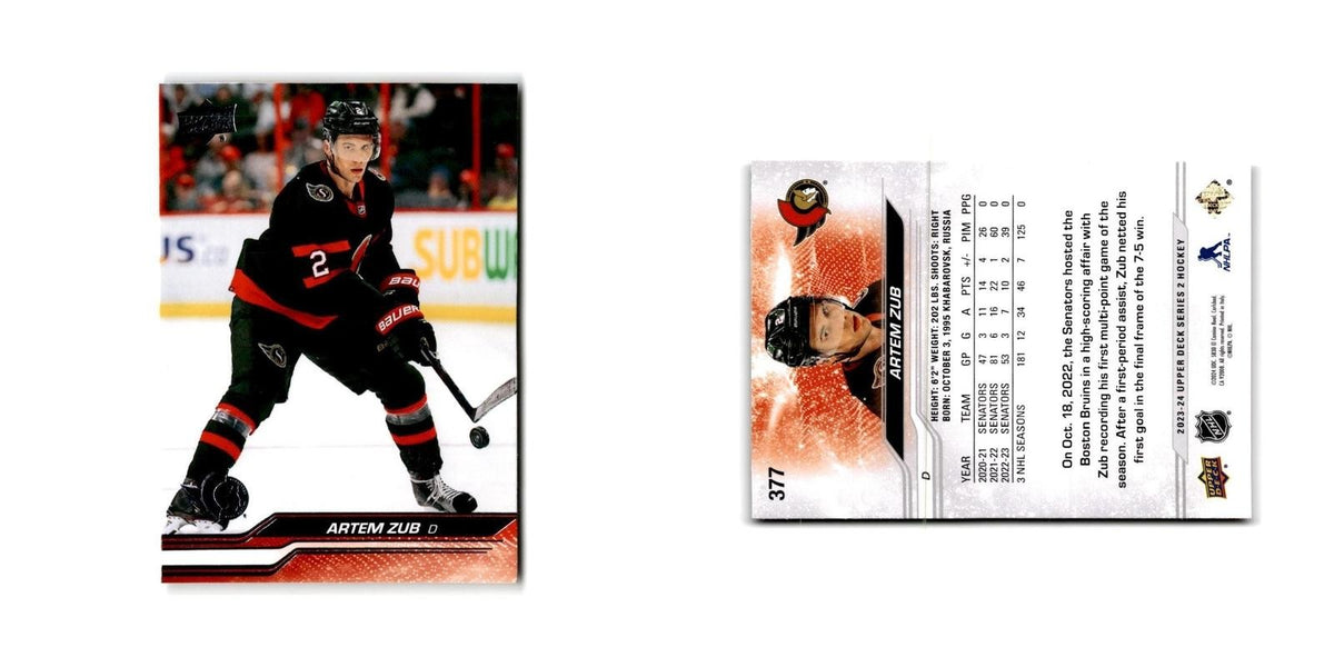 2023 Upper Deck Artem Zub Ottawa Senators #377