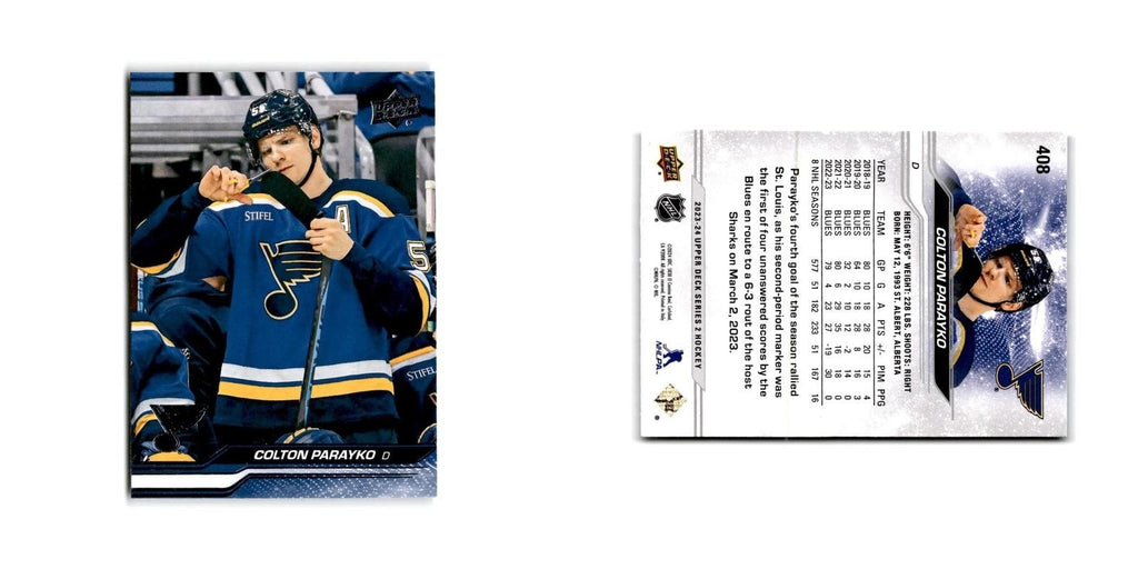 2023 Upper Deck Colton Parayko St. Louis Blues #408