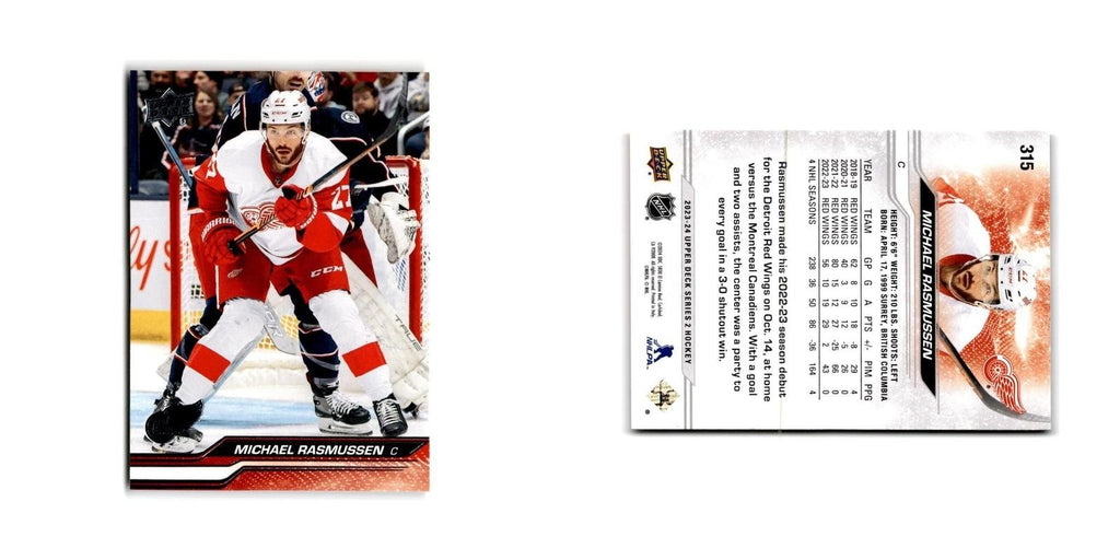 2023 Upper Deck Michael Rasmussen Detroit Red Wings #315