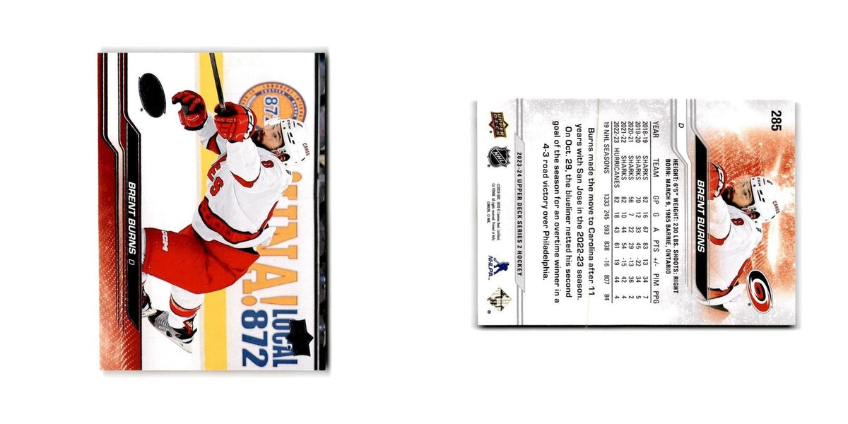 2023 Upper Deck Brent Burns Carolina Hurricanes #285