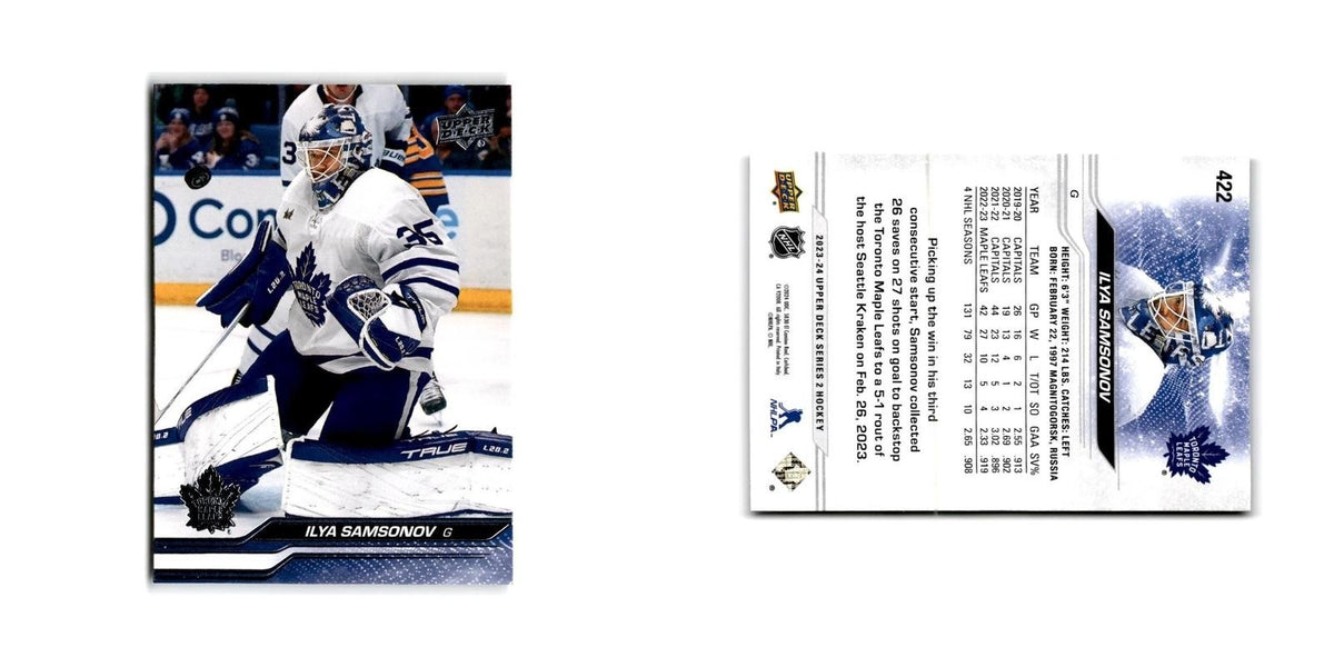 2023 Upper Deck Ilya Samsonov Toronto Maple Leafs #422