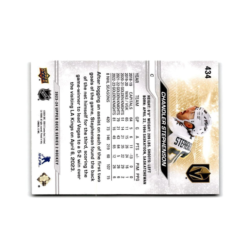 2023 Upper Deck Chandler Stephenson Vegas Golden Knights #434