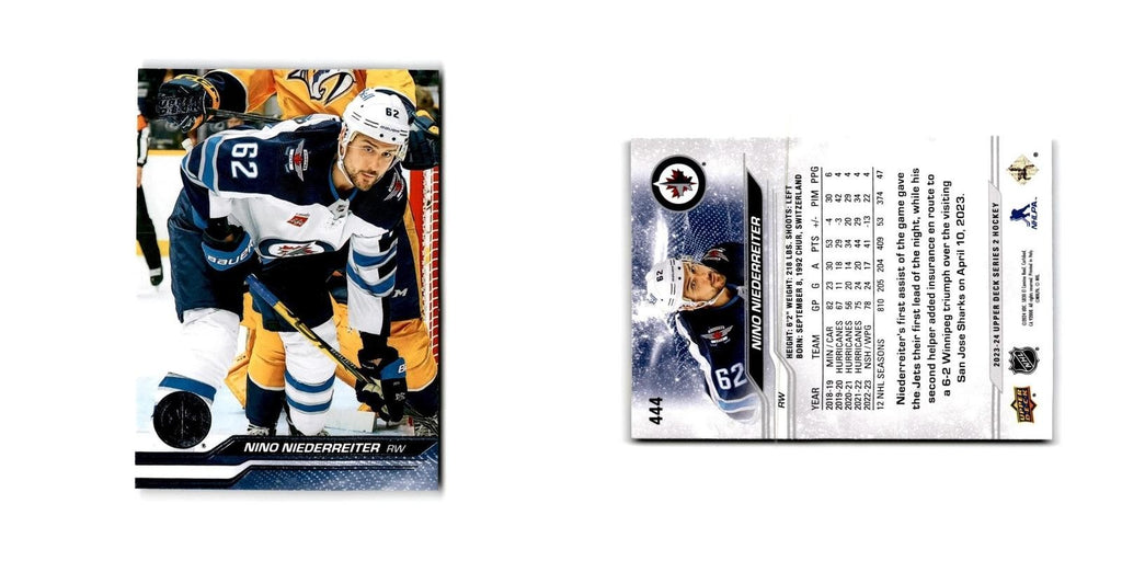 2023 Upper Deck Nino Niederreiter Winnipeg Jets #444