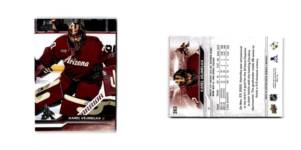2023 Upper Deck Karel Vejmelka Arizona Coyotes #263