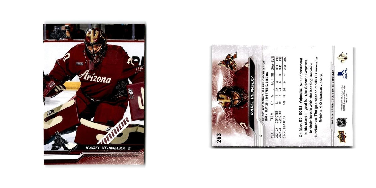 2023 Upper Deck Karel Vejmelka Arizona Coyotes #263