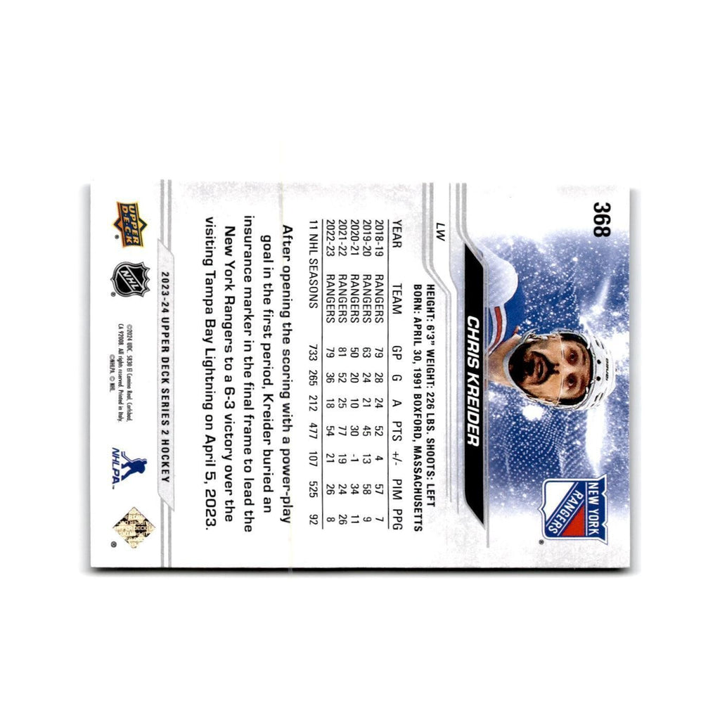 2023 Upper Deck Chris Kreider New York Rangers #368