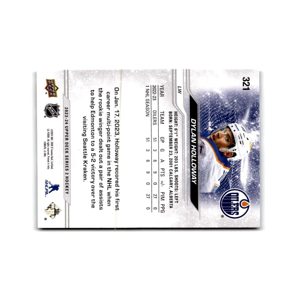 2023 Upper Deck Dylan Holloway Edmonton Oilers #321