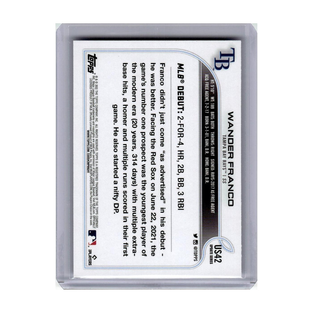 2022 Topps Update Wander Franco Rays #US42