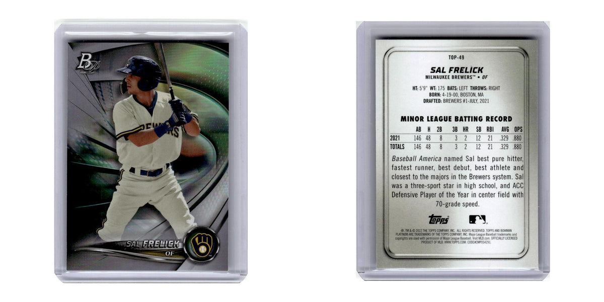 2022 Bowman Platinum Sal Frelick Brewers #TOP-49