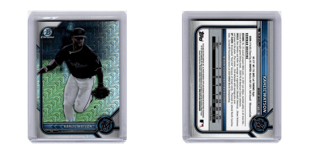 2022 Bowman Chrome Kahlil Watson Marlins #BCP-211