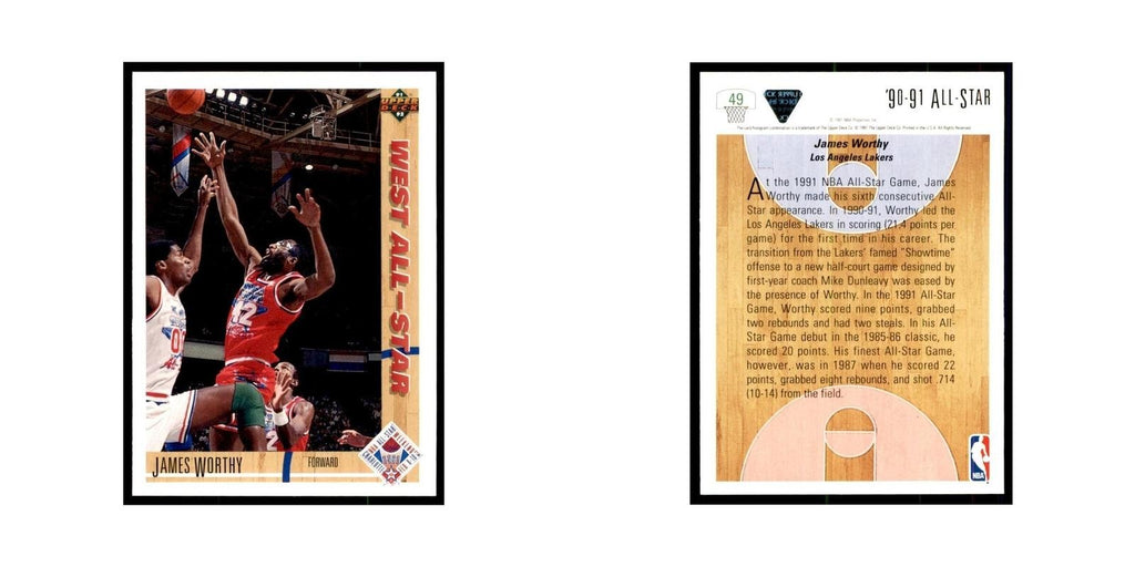 1991 Upper Deck James Worthy Basketball Cards #49