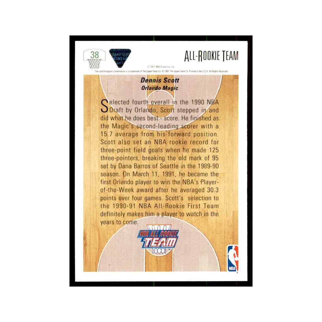 1991 Upper Deck Dennis Scott Basketball Cards #38