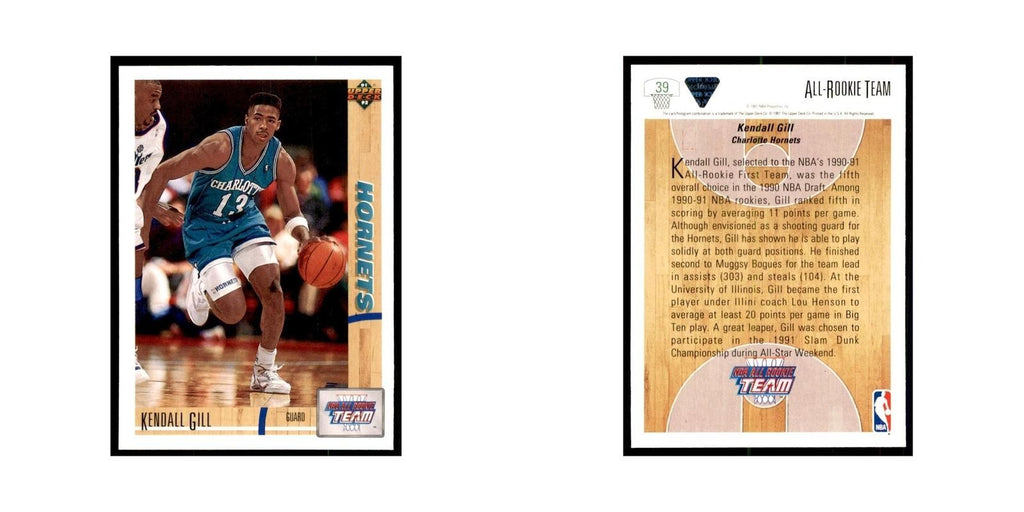 1991 Upper Deck Kendall Gill Basketball Cards #39