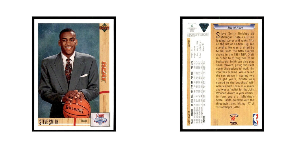 1991 Upper Deck Steve Smith Basketball Cards #4