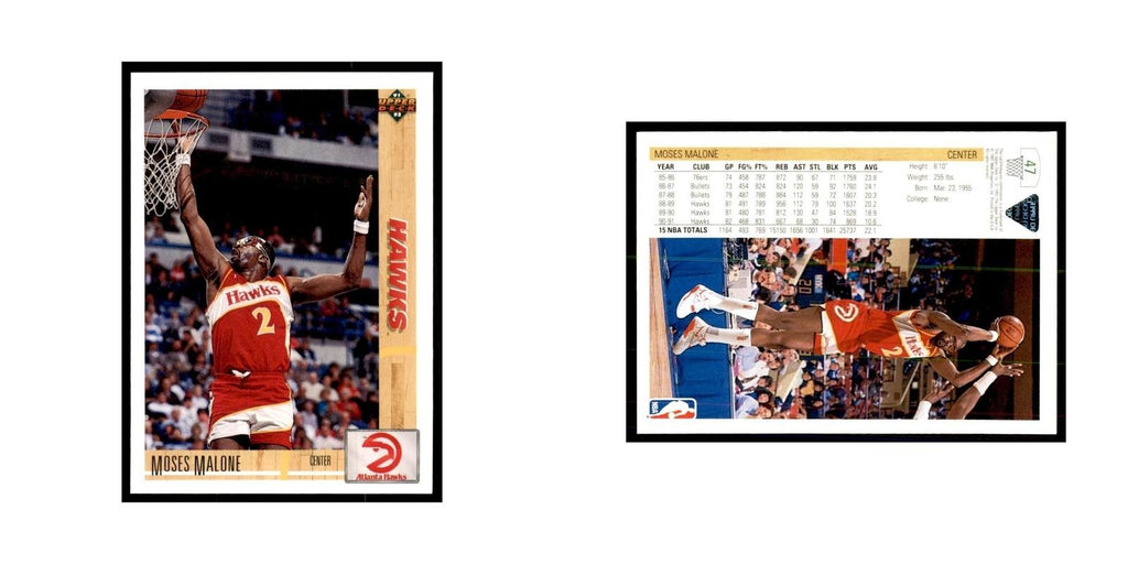 1991 Upper Deck Moses Malone Basketball Cards #47