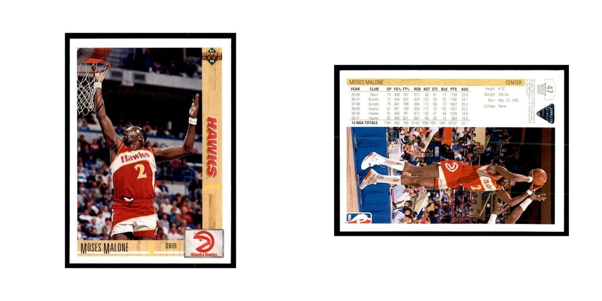 1991 Upper Deck Moses Malone Basketball Cards #47