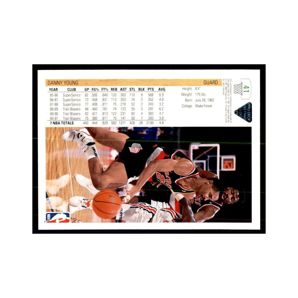 1991 Upper Deck Danny Young Basketball Cards #41