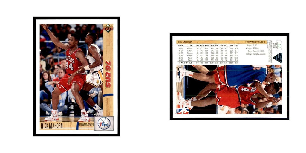 1991 Upper Deck Rick Mahorn Basketball Cards #42