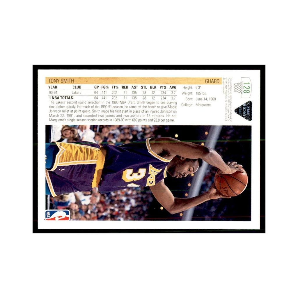 1991 Upper Deck Tony Smith Basketball Cards #128