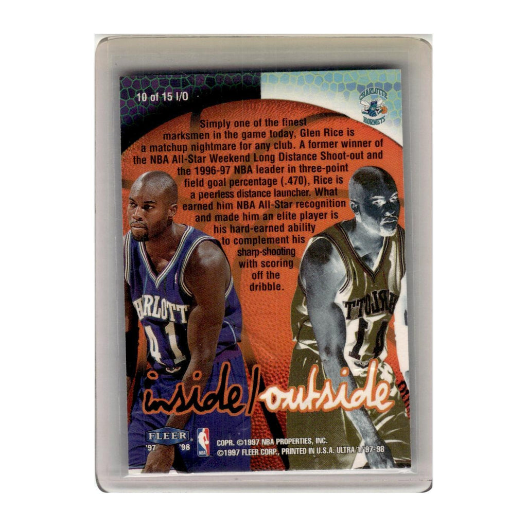 1997 Fleer Ultra Glen Rice Hornets #10 I/O