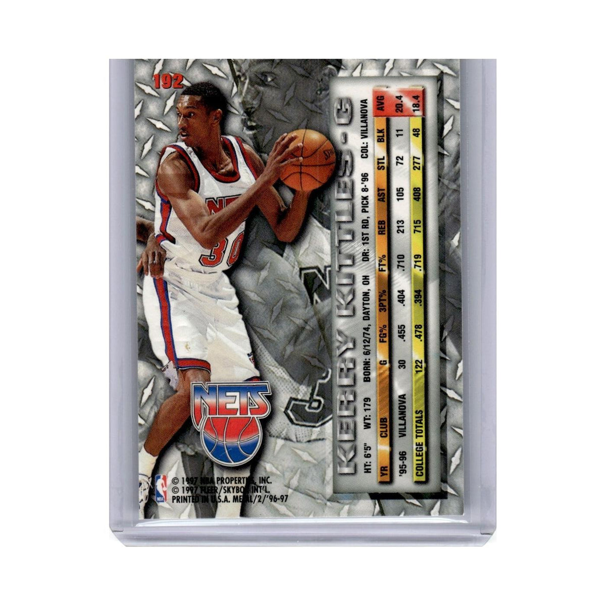 1997 Fleer Metal Kerry Kittles Nets #192