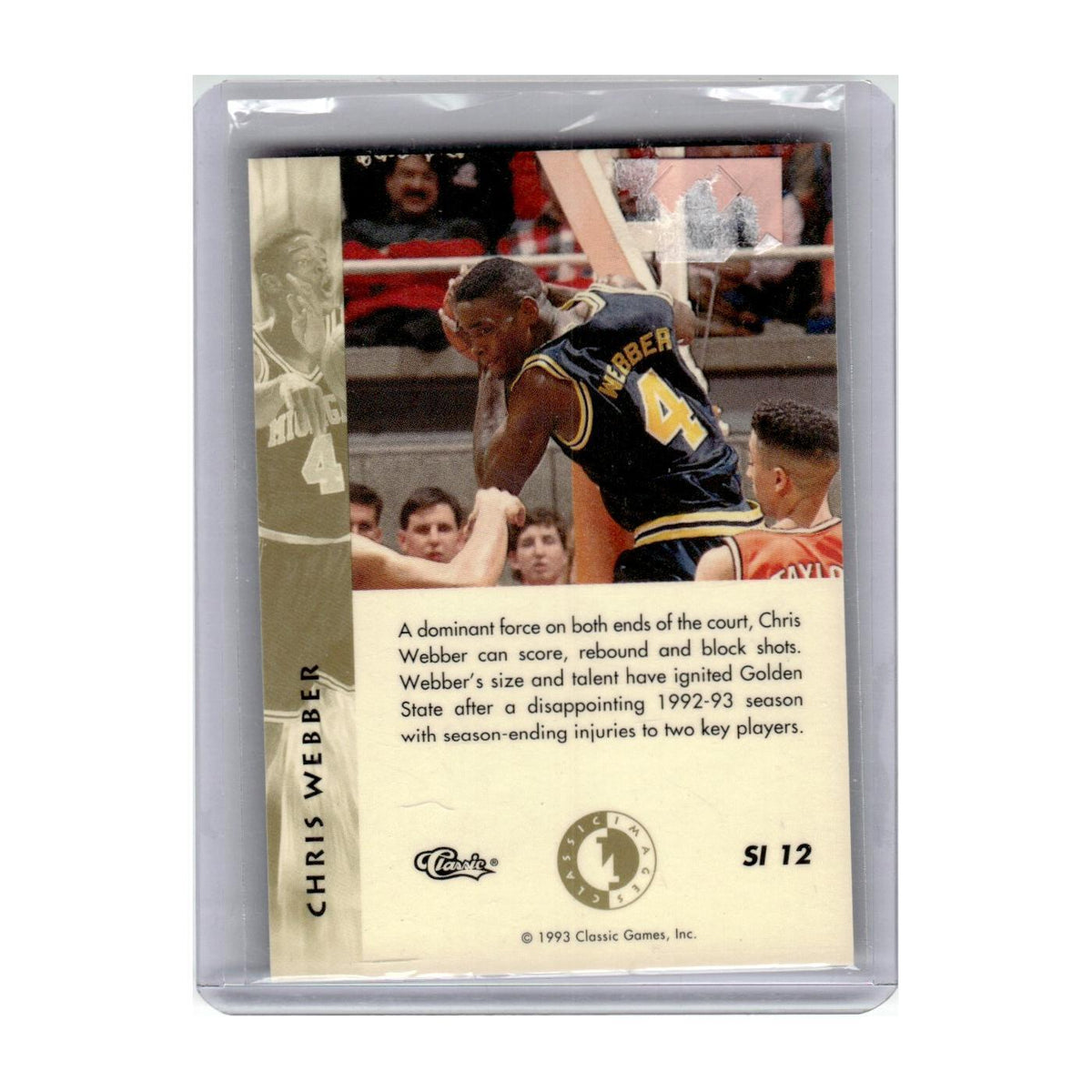 1993 Classic Images Chris Webber #SI 12
