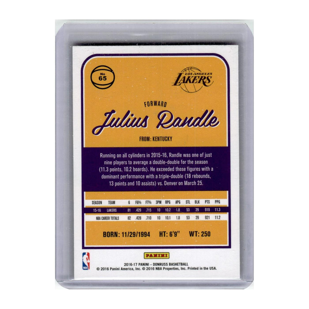 2016 Donruss Julius Randle Lakers #65