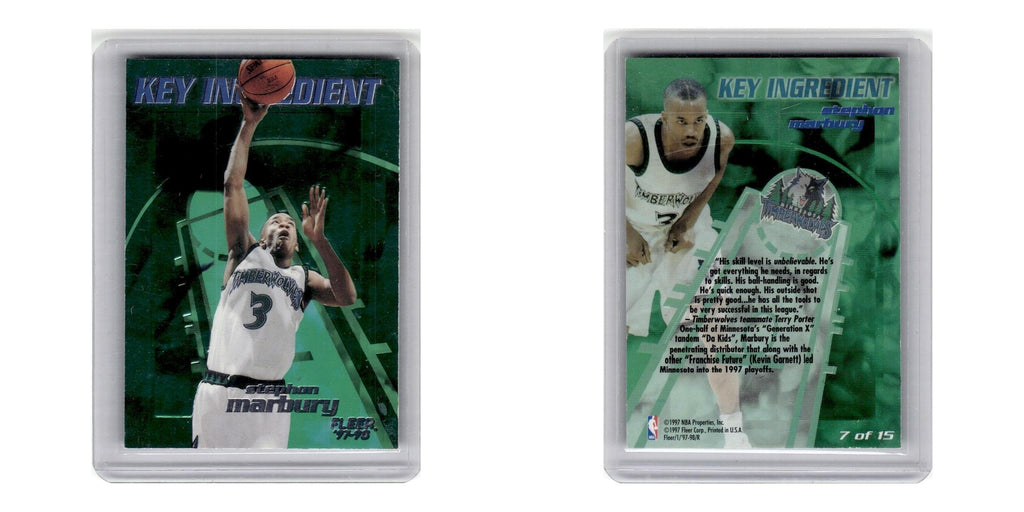 1997 Fleer Stephon Marbury Timberwolves #7