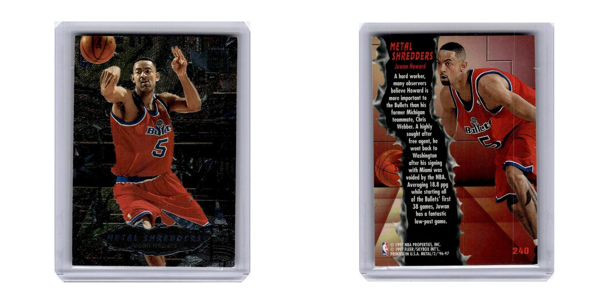 1996 Fleer Metal Juwan Howard Washington Bullets #240