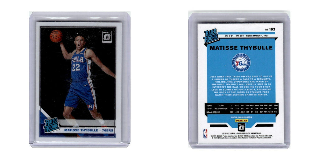 2019 Donruss Optic Matisse Thybulle RC 76ers #192