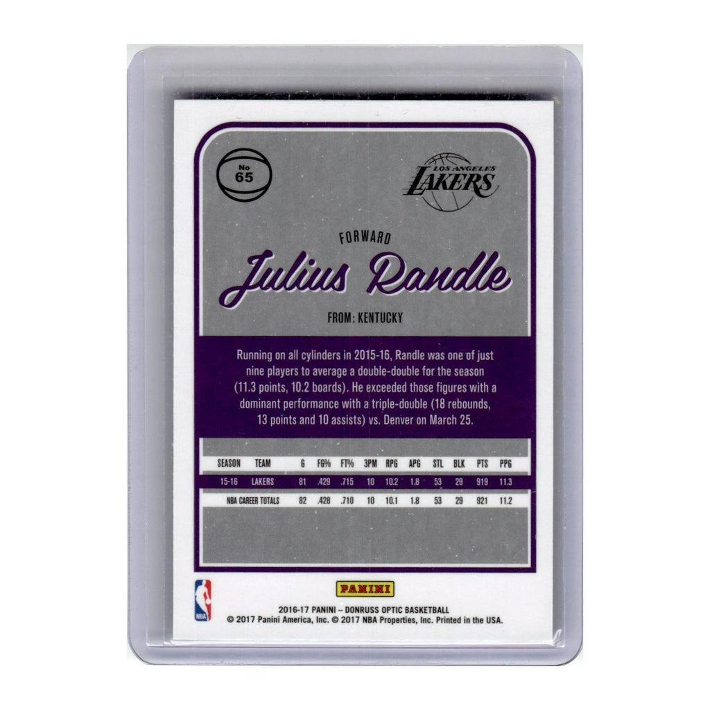 2016 Donruss Optic Julius Randle Lakers #65