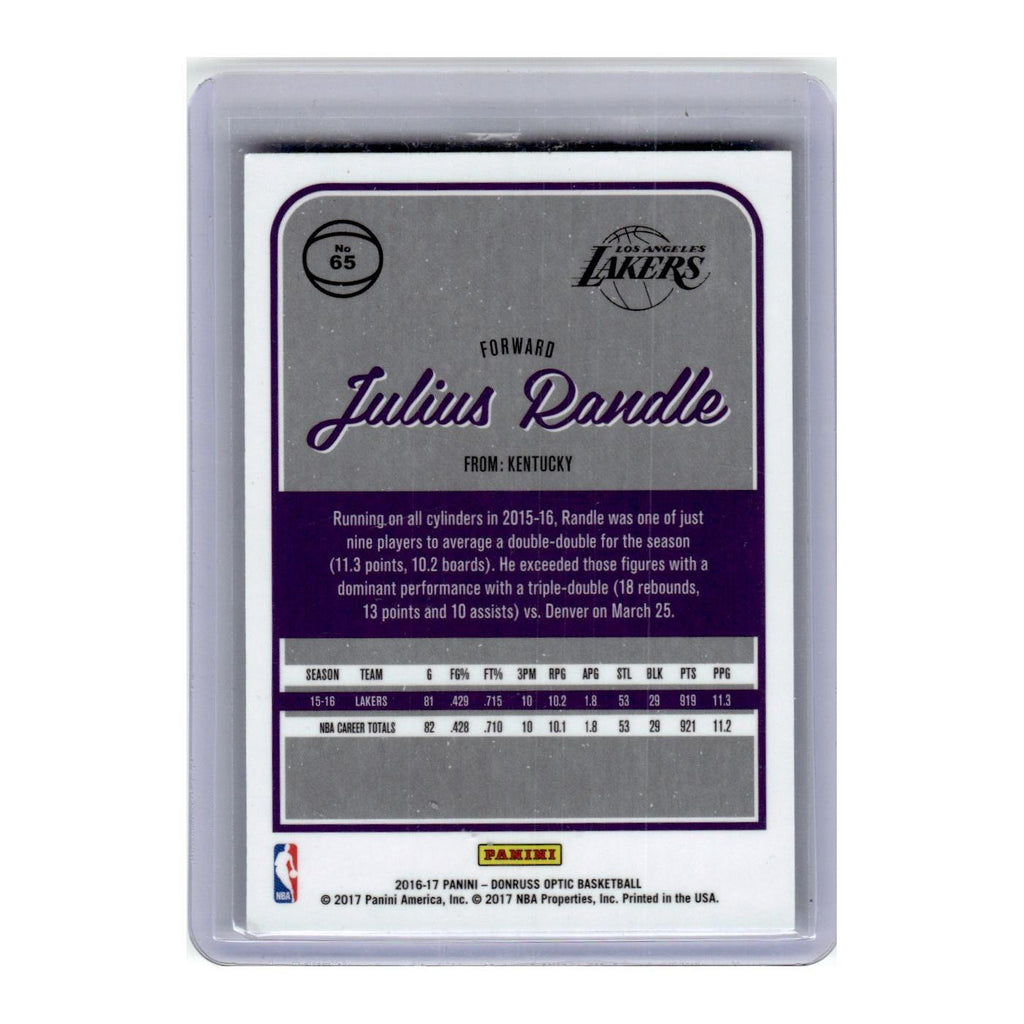 2016 Donruss Optic Julius Randle Lakers #65
