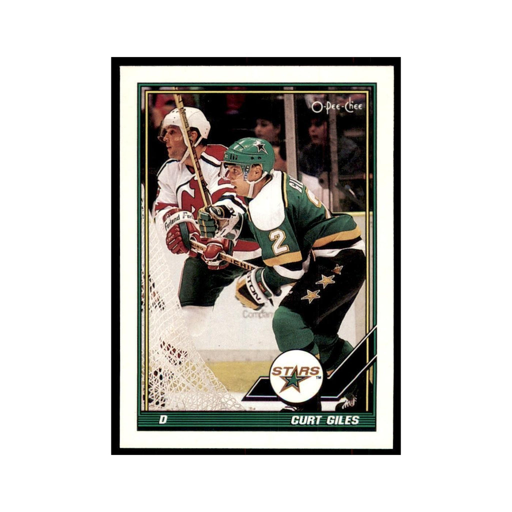 Curt Giles 1991 O-Pee-Chee #17 Minnesota North Stars Hockey Card NM