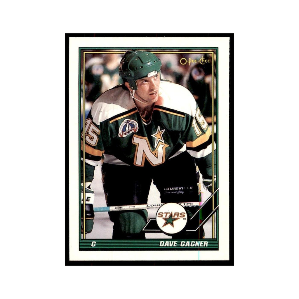 Dave Gagner 1991 O-Pee-Chee #74 Minnesota North Stars Hockey Card NM