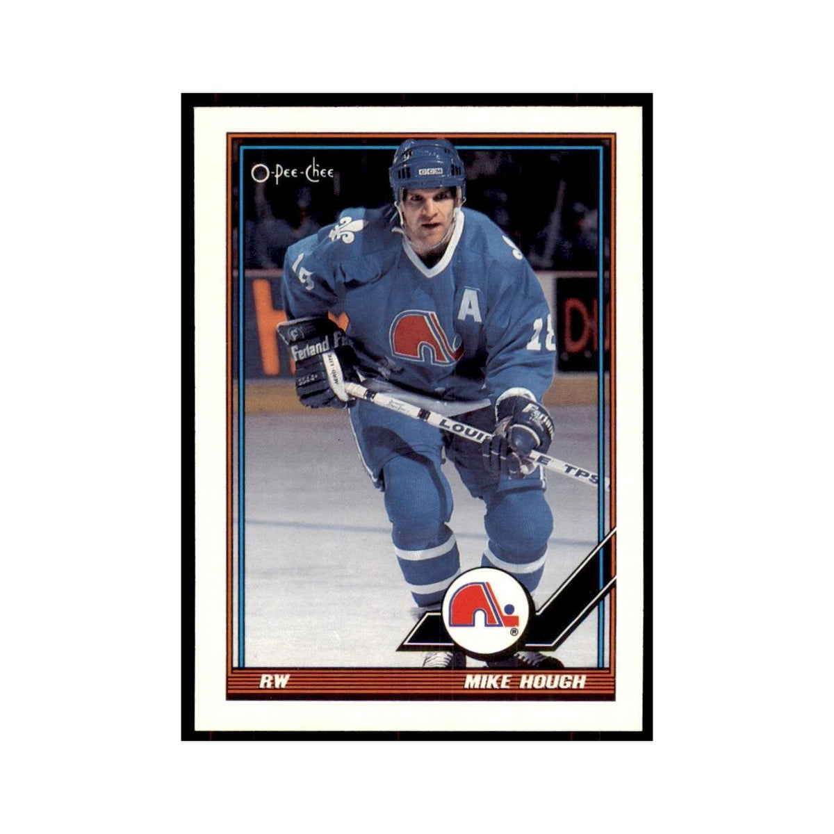 Mike Hough 1991 O-Pee-Chee #113 Quebec Nordiques Hockey Card NM