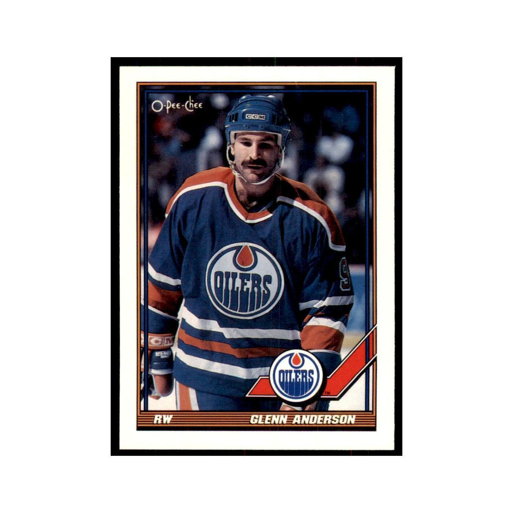 Glenn Anderson 1991 O-Pee-Chee #124 Edmonton Oilers Hockey Card NM