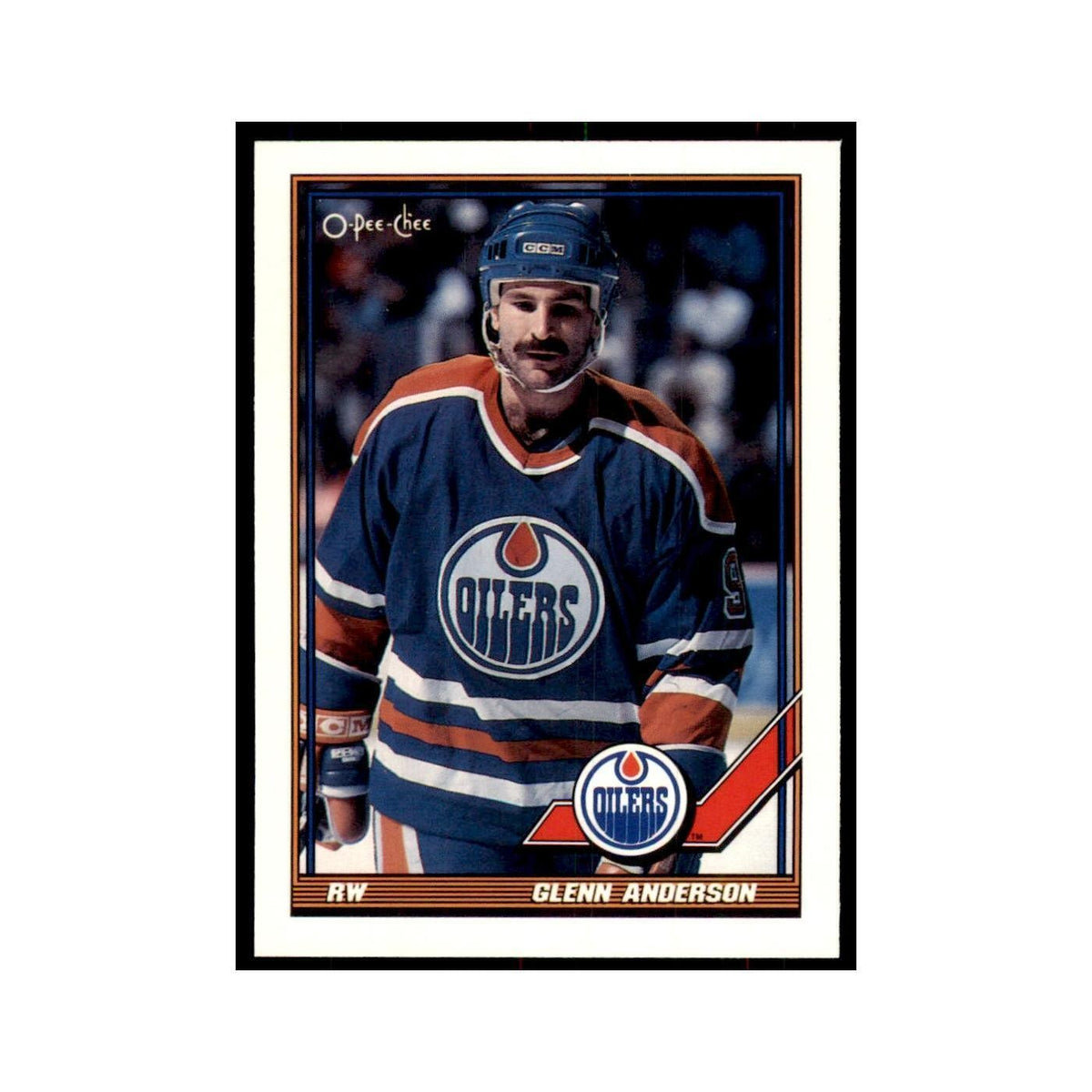 Glenn Anderson 1991 O-Pee-Chee #124 Edmonton Oilers Hockey Card NM